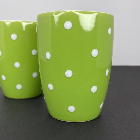 Light Green with White Polka Dot Mug - Picture 2 of 5